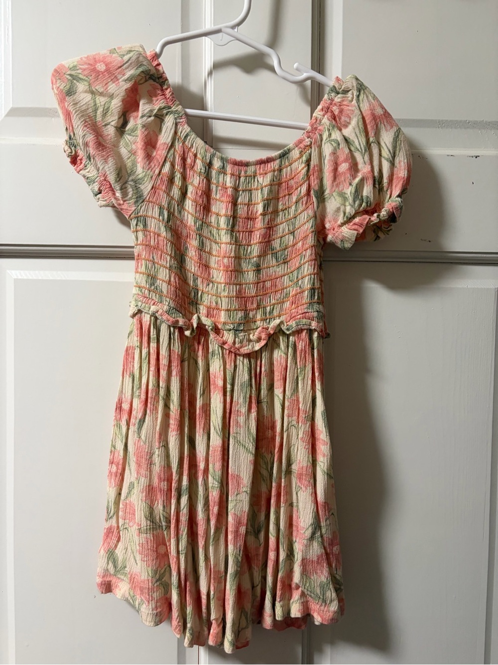 Vince Camuto Cream Dress with Pink Floral Print